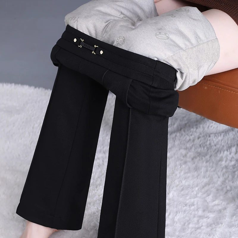 羽绒裤女冬季外穿抗寒保暖2025新款时尚高腰修身显瘦女款微喇裤子