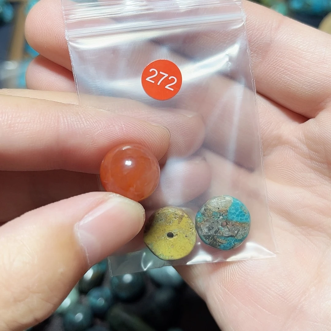 暖***)玛瑙/玉髓未镶嵌圆珠桶珠老型手串！！