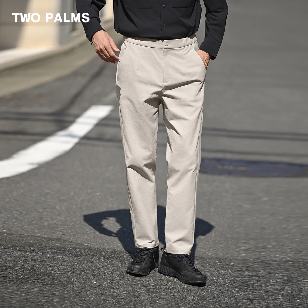 TWO PALMS  棉感免烫抗皱  立体裁剪通勤直筒男士休闲裤春秋款