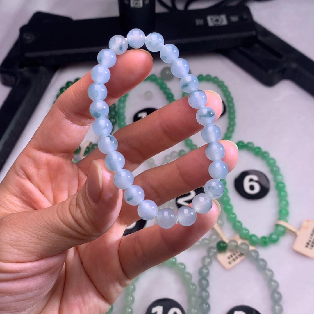 手链翡翠未镶嵌卡7.4