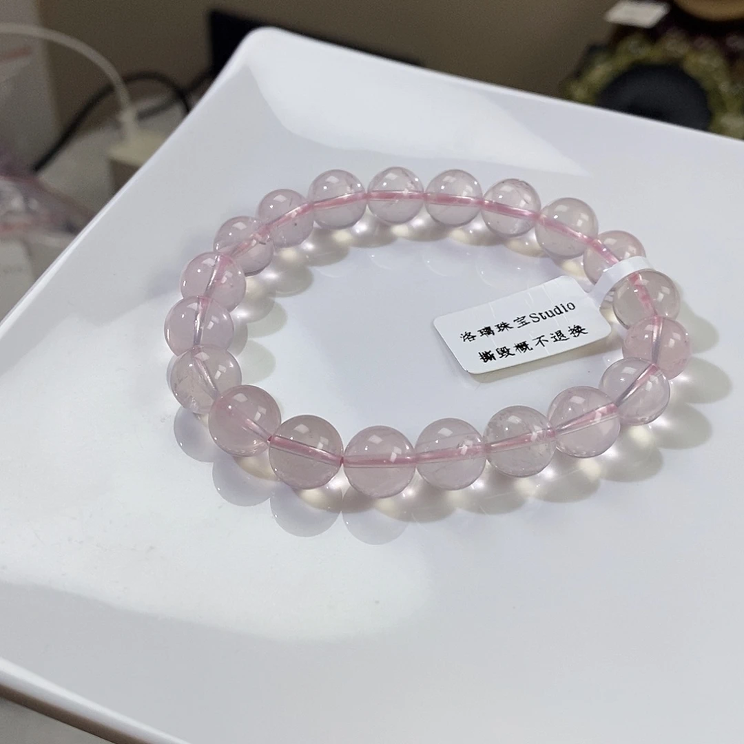 水晶手串未镶嵌粉晶10m