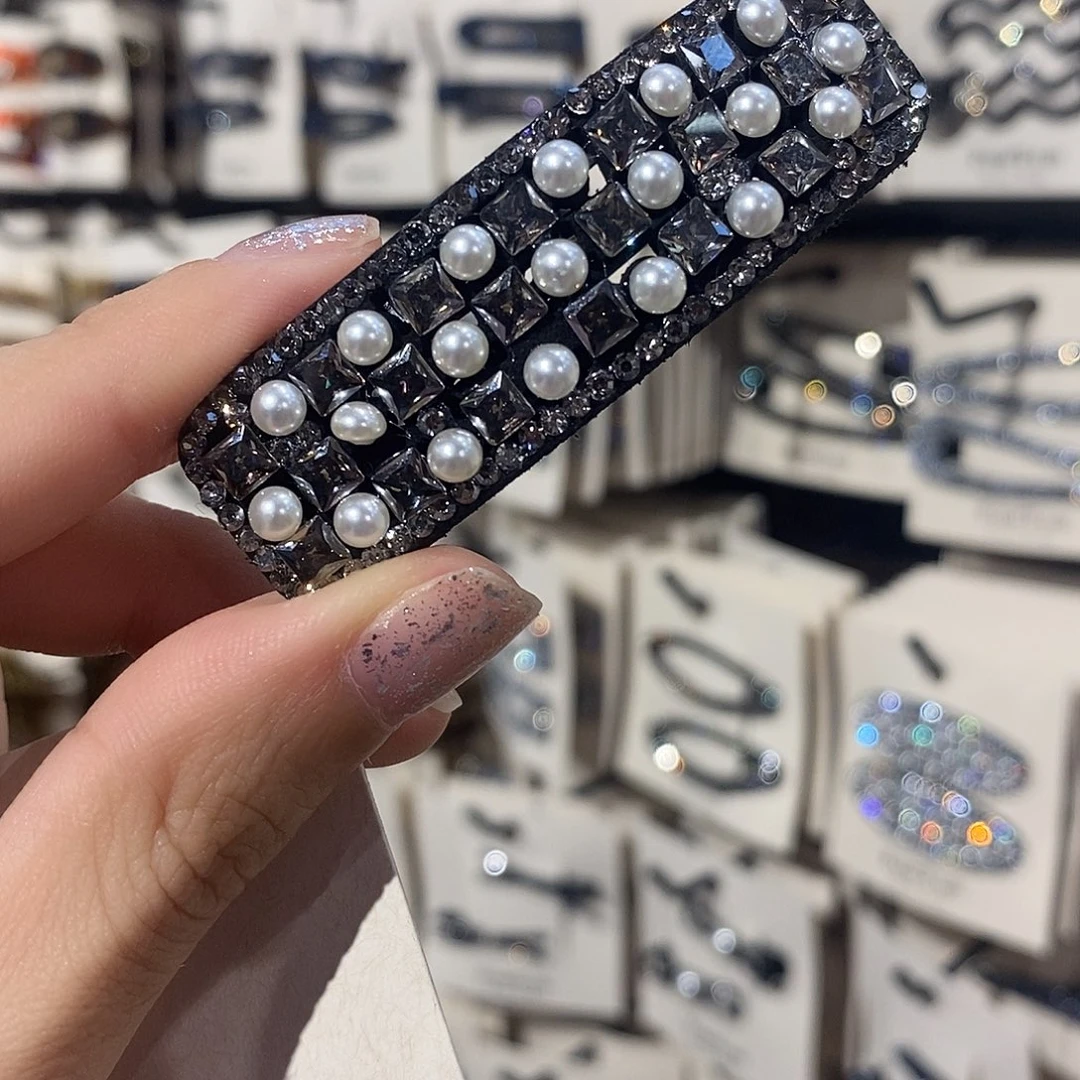 皮质铁合金灰色拜拜夹