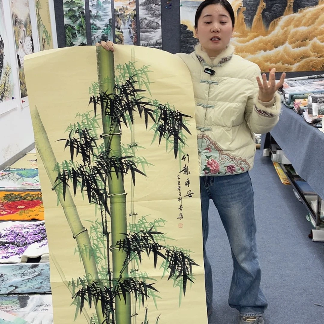 国画作品小姐姐放漏…
