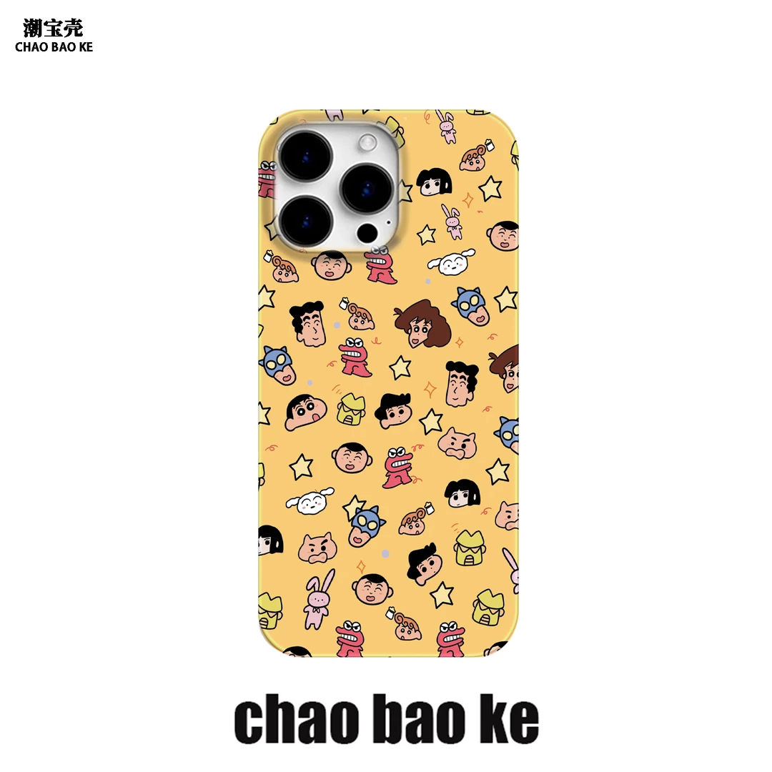 满屏蜡笔小新手机壳适用于苹果16promax插画iphone15pro卡通14/13