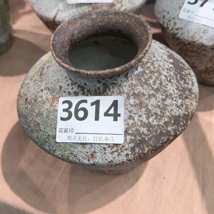 瓷片景德镇高温花器编码3614高17口6默认无孔