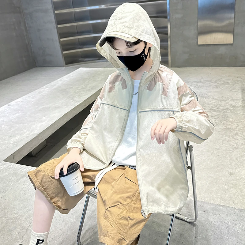 童装男童防晒衣夏装外套2025新款夏季防晒服夏款薄款儿童中大童潮