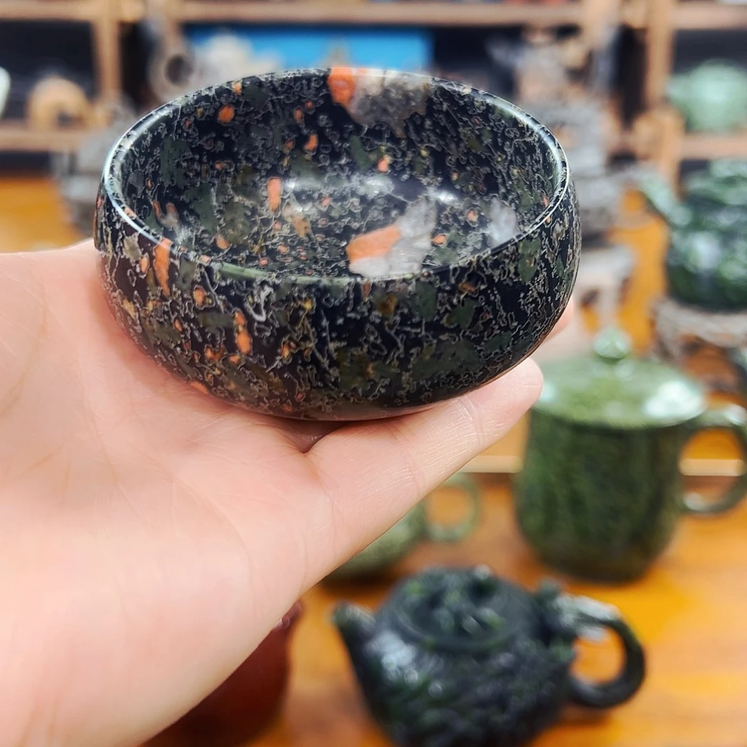 福利茶空间天然石料梅花玉