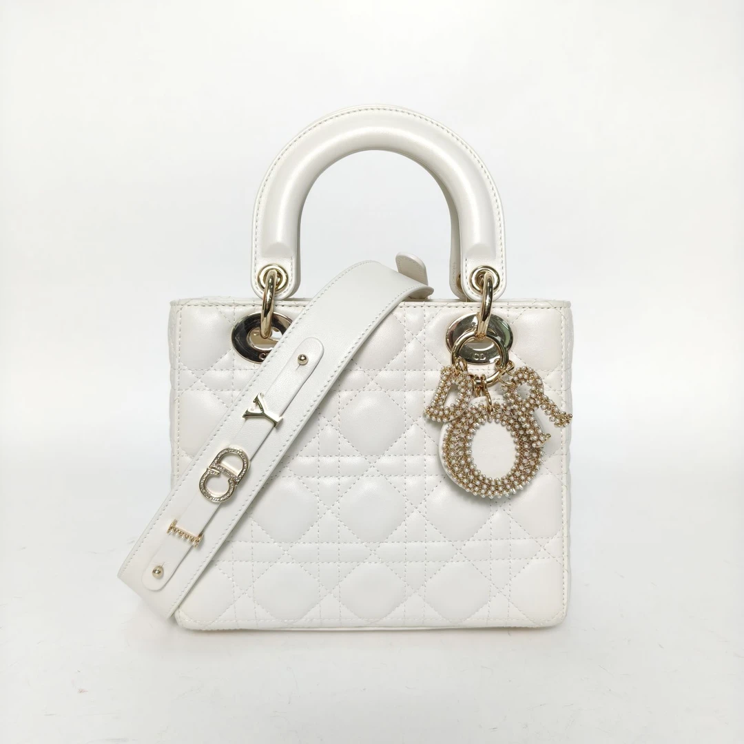 95新 DIOR/迪奥 【娇】戴妃包 四格 徽章肩带 皮革S2024 927619