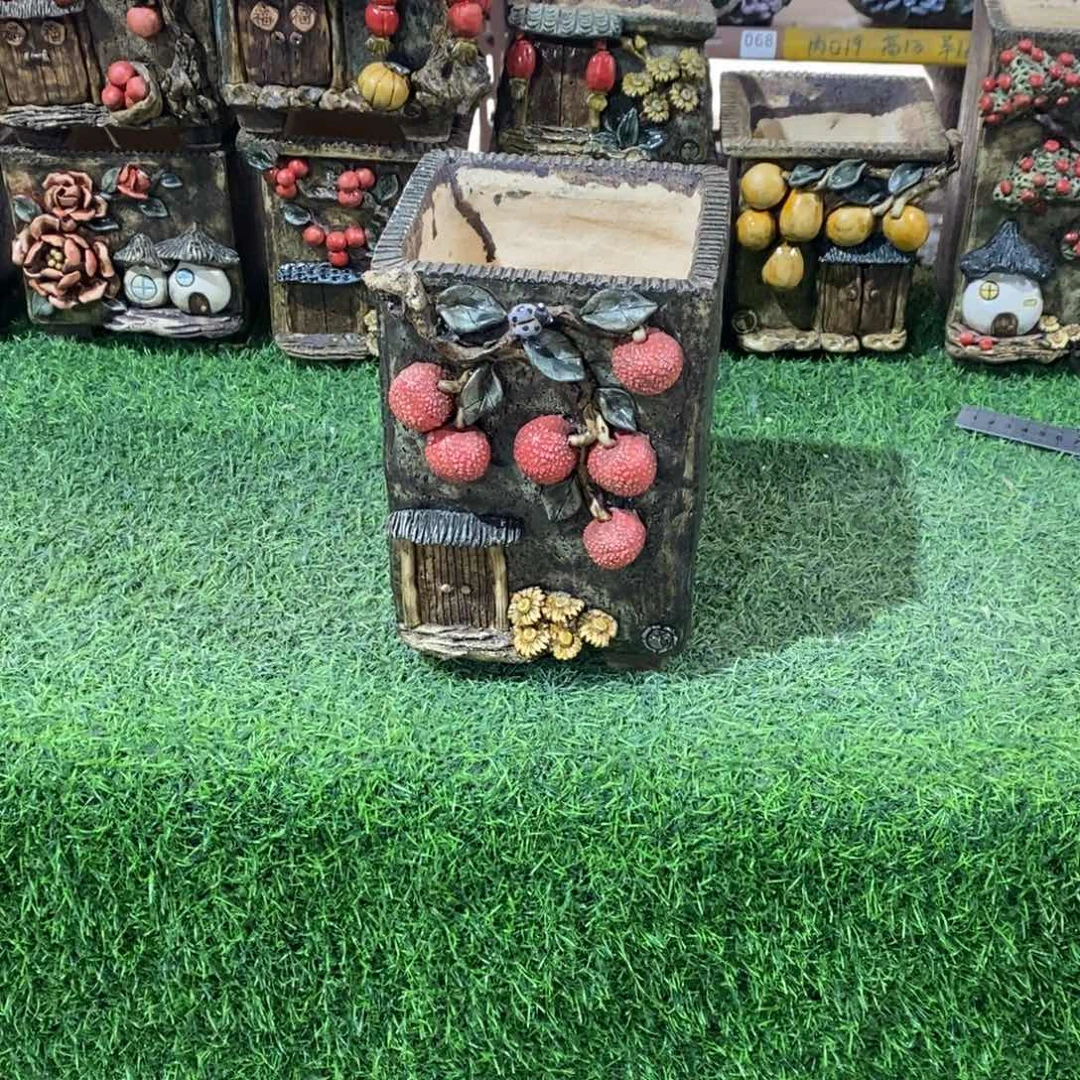 红陶青藤花器多肉花盆