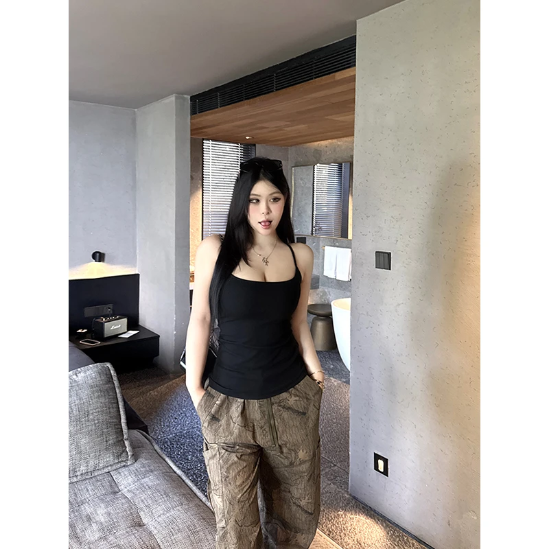 黑泽玄七“软层酥皮挞" 背心界的六边形战士高弹罗纹刺绣撞色背心