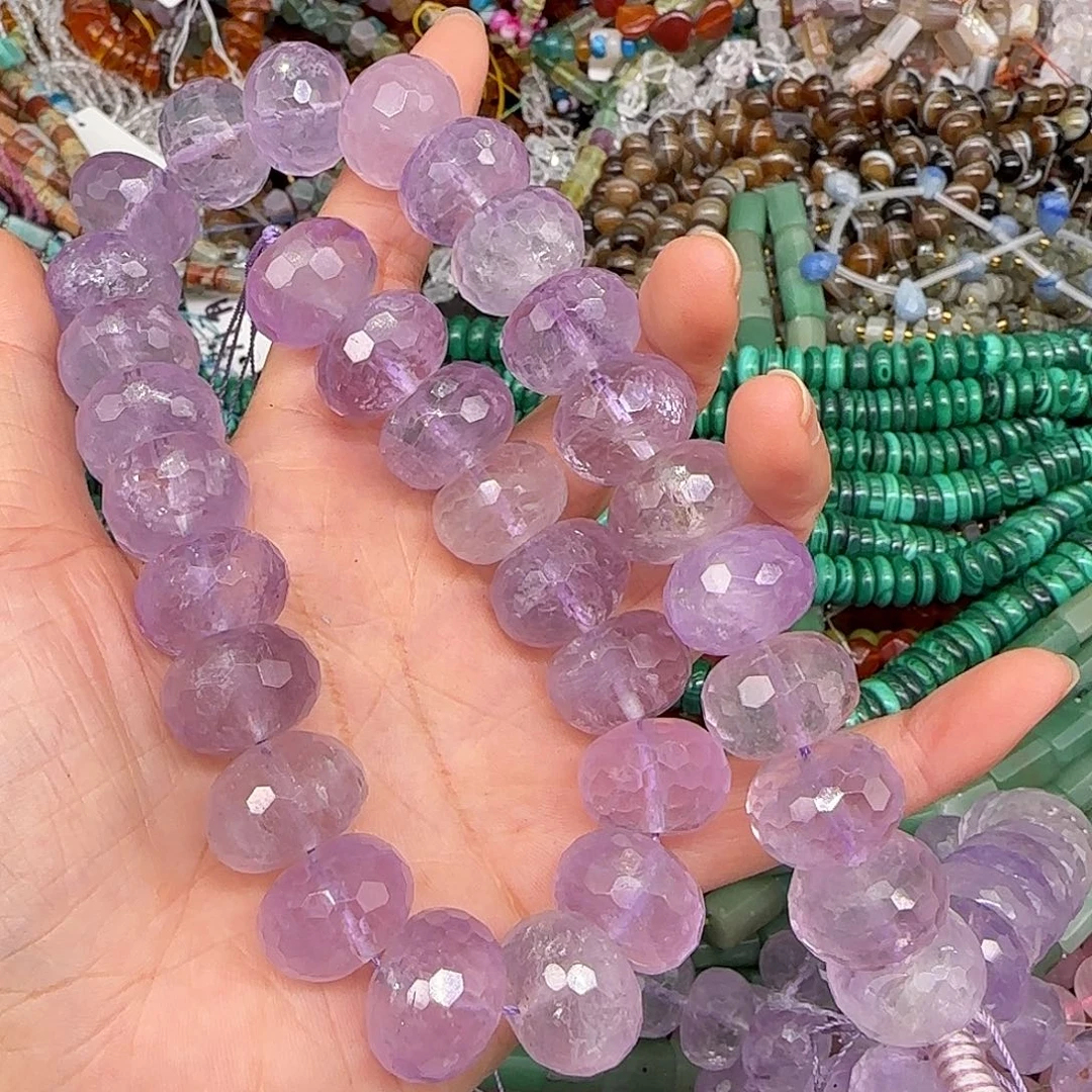 玛瑙/玉髓合金珠宝半成品丁*紫水晶算盘拍三86发一条