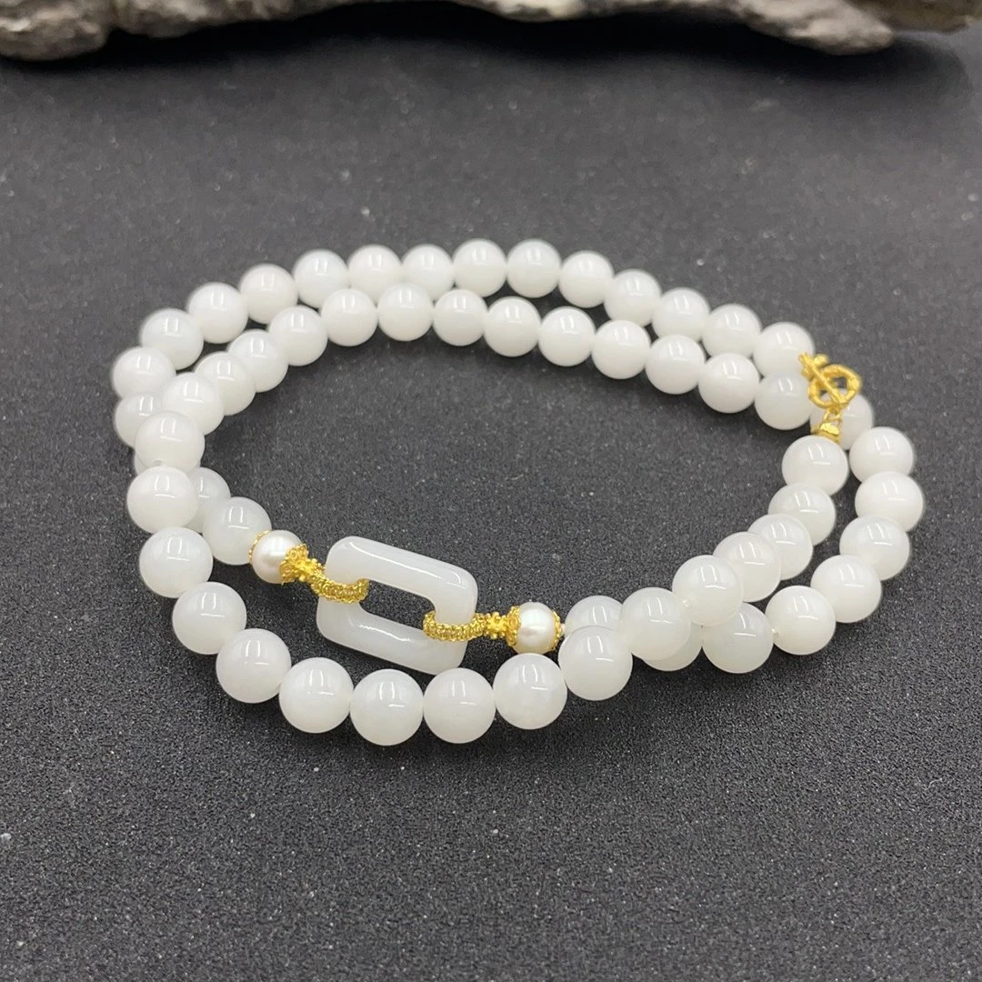 BY0607FZJT标566 北玉精选 和田玉项链