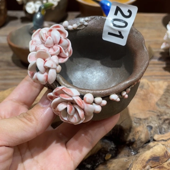 手工制作陶瓷茶具茶杯青蛙