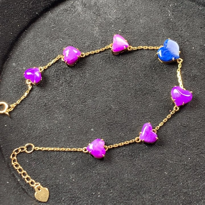 18K金镶嵌苏纪石（舒俱来）手链