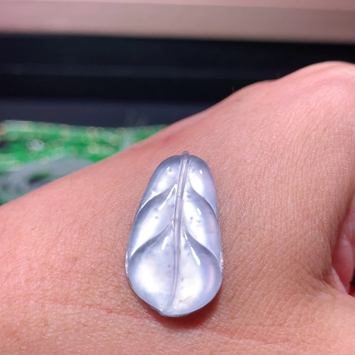 翡翠裸石高冰雪花棉