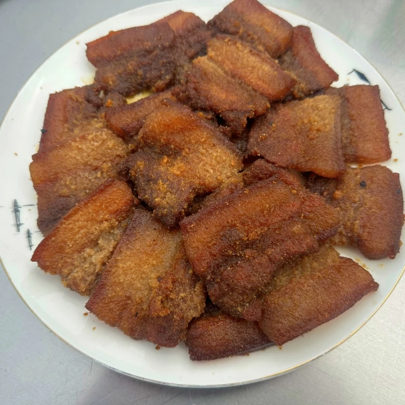 麻山胡大姑推荐 农户土猪精品五花肉木炭火烤茶叶沫熏制火烘肉