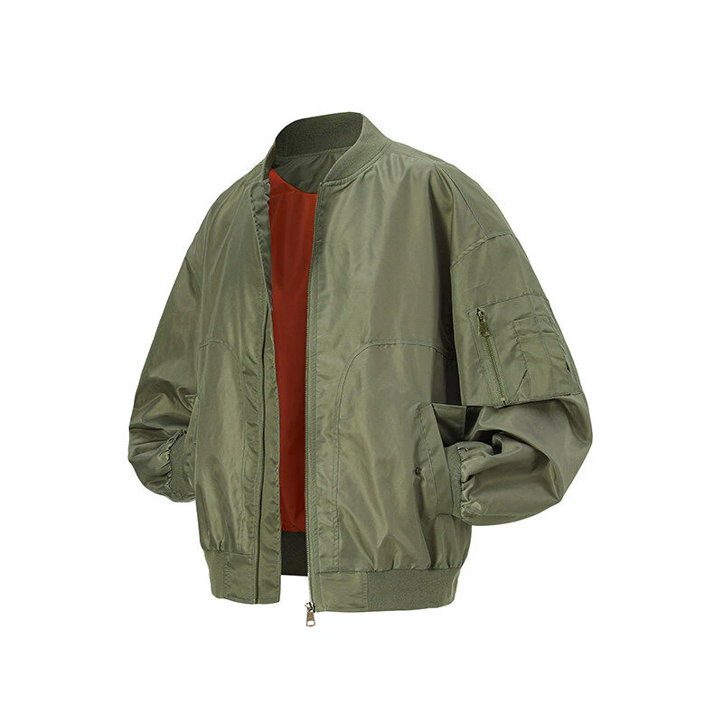 LIGGICC美式复古春秋季新款飞行员夹克外套男bomber廓形棒球服潮