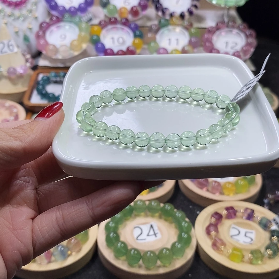 萤石手链未镶嵌7加薄荷绿