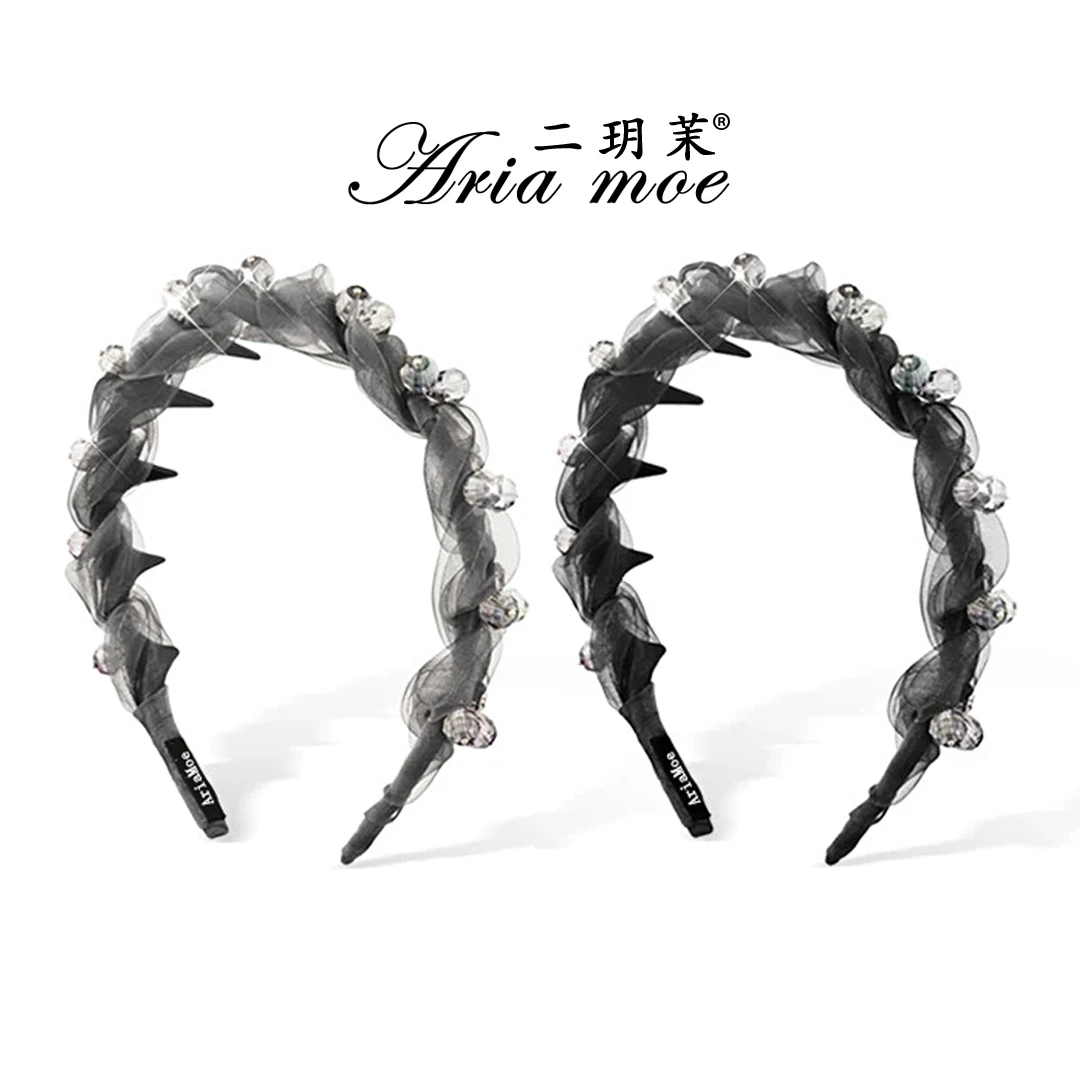 【晨曦沙雾】原版源头简约时尚齿梳发箍高颅顶水晶高档高级感头箍