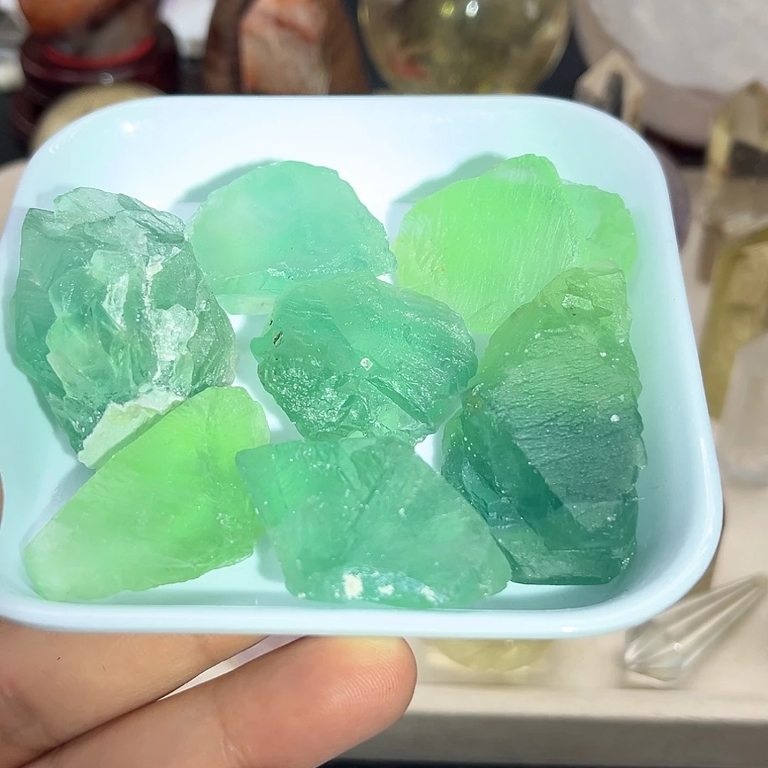 珠宝半成品水晶未镶嵌32 蓝莹石