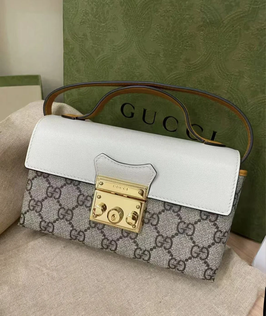 95新 GUCCI/古驰 古驰老花小月光宝盒单肩包