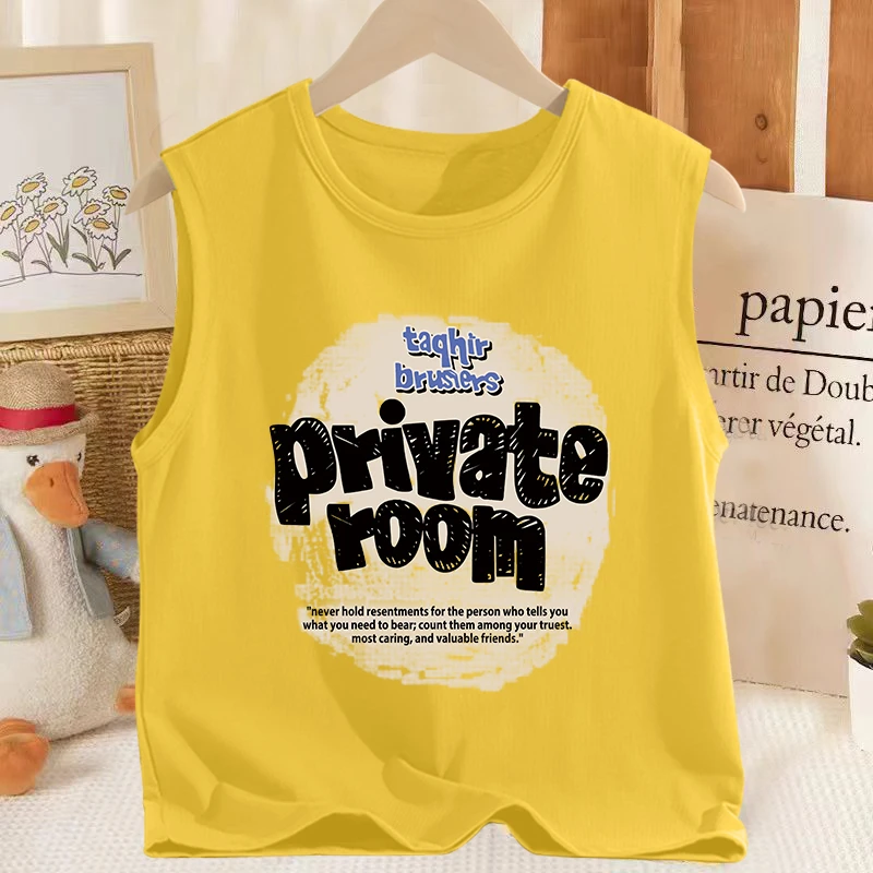 男童背心夏季纯棉儿童薄款内穿护肚吊带睡衣无袖宝宝小男孩打底衫