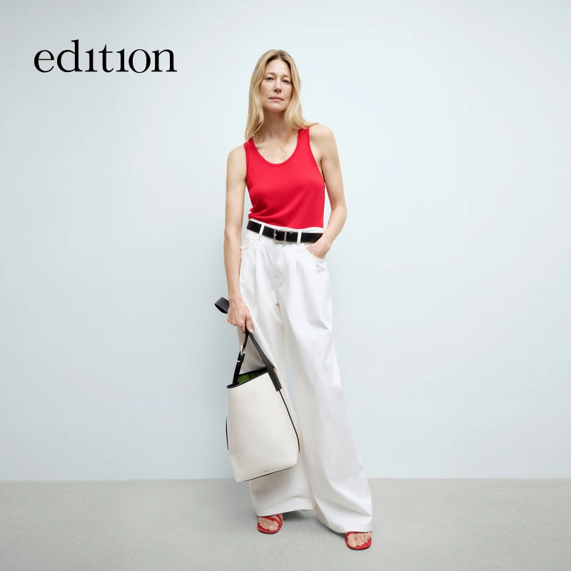 【商场同款新品】edition2025春季西裤式阔腿牛仔裤#EBE1JEN024