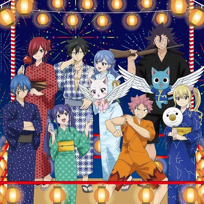 妖精的尾巴浴衣快闪联动吧唧徽章小卡【代拆不退】