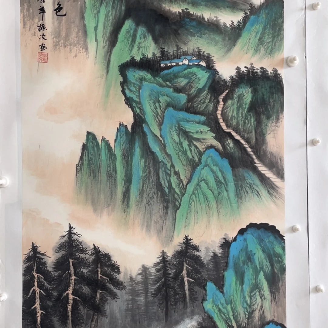 国画李振汶老师绘画