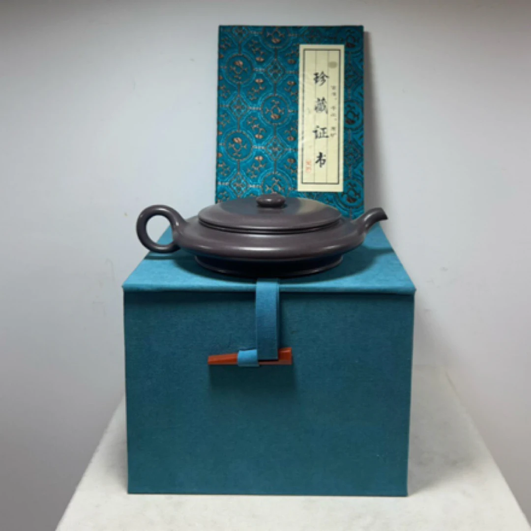 【鸣远虚扁·】小品精工· 容量：130cc薄胎 原矿青灰泥制作 徐老师