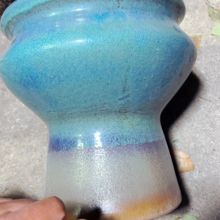 紫砂花盆高约26口约24瑕疵