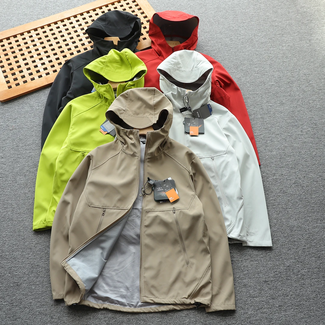 清货！意单 户外连帽男女防风防泼水透气冲锋衣夹克外套