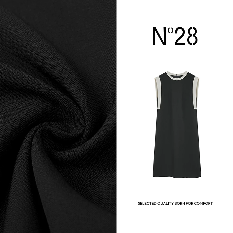 N°28设计感法式夏季2025新款垂感无袖圆领A字连衣裙885252L592
