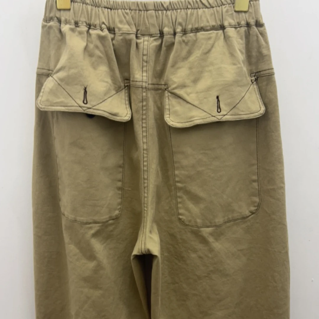 韩版时尚休闲裤女2025秋季新款水洗棉松紧腰显瘦百搭哈伦裤长裤潮