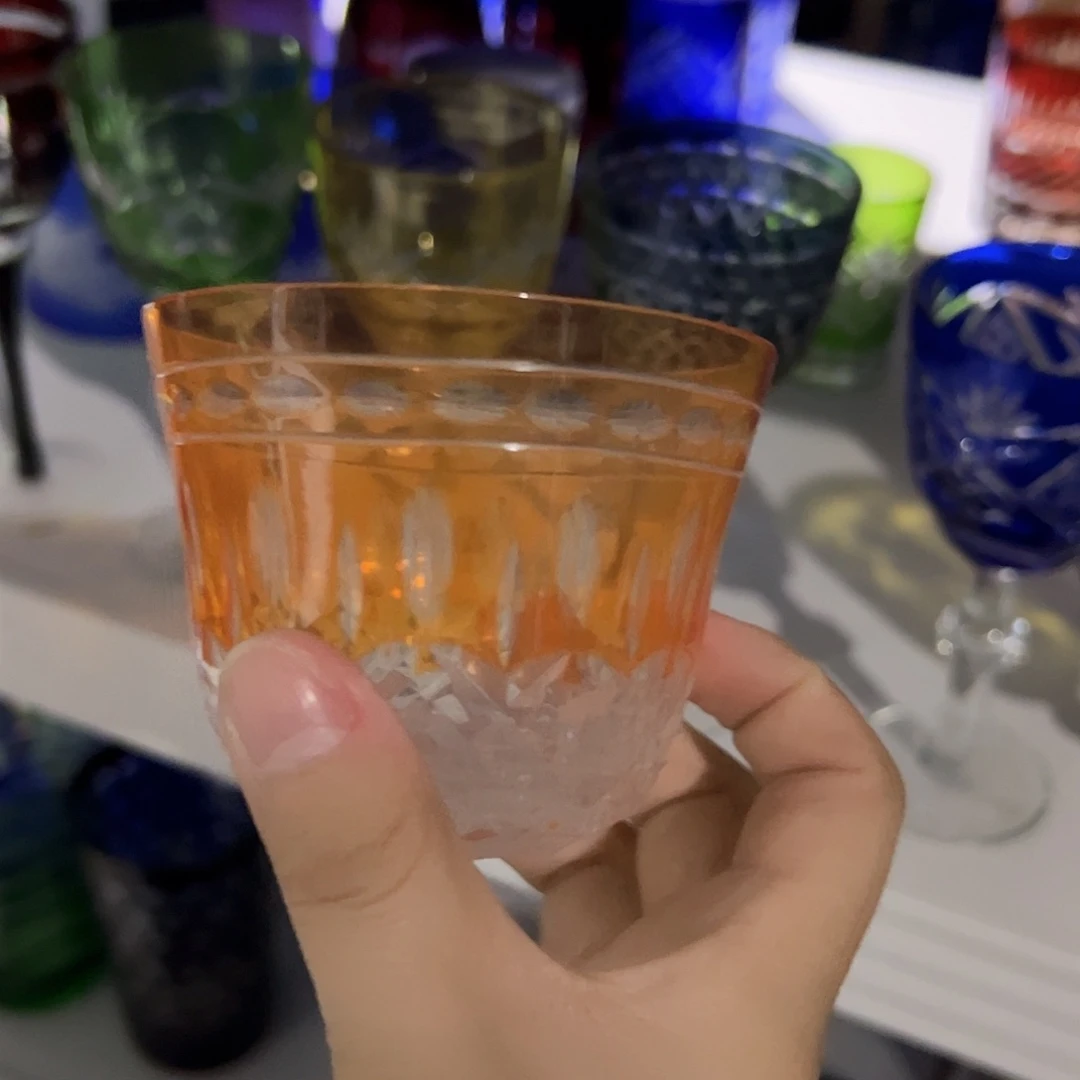 水晶玻璃高脚款微瑕一个