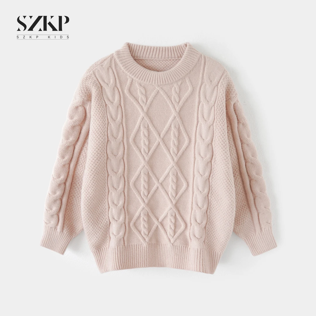 SZKP冬季新款女童装洋气上衣中大童休闲百搭儿童毛衣MFYD552807