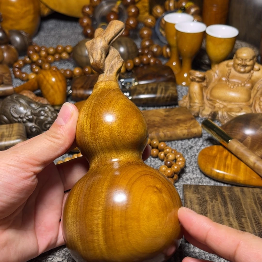 金丝楠葫芦摆件家居