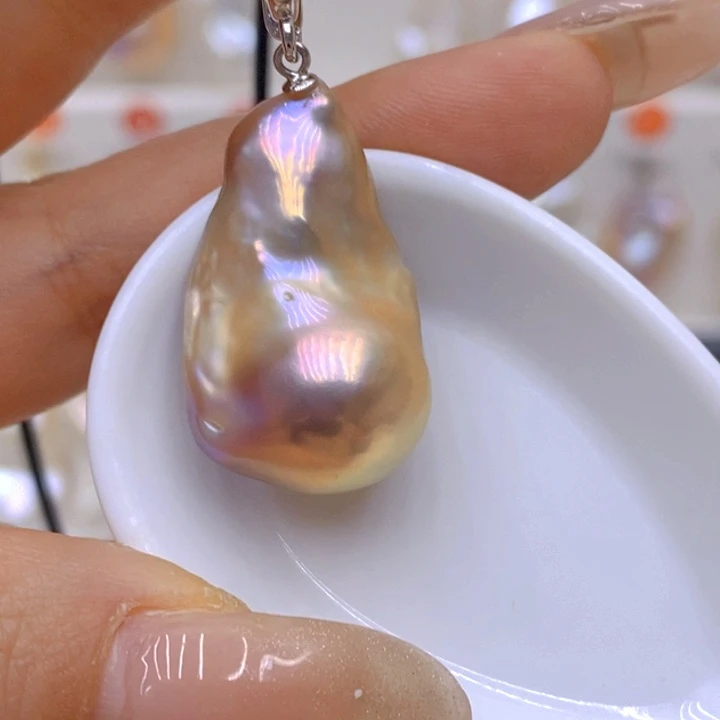 未镶嵌淡水珍珠吊坠(赠链)