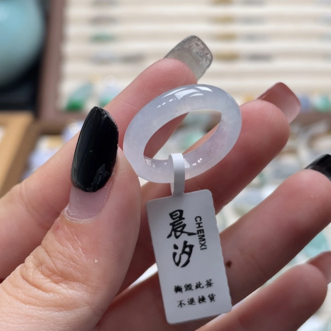 翡翠未镶嵌戒圈a09港圈10白月光