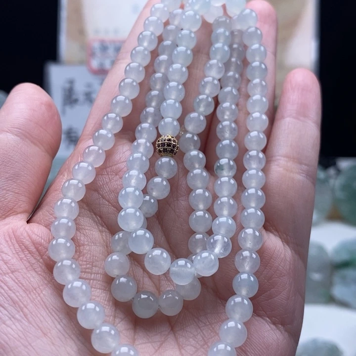 翡翠未镶嵌颈饰翡翠珠链