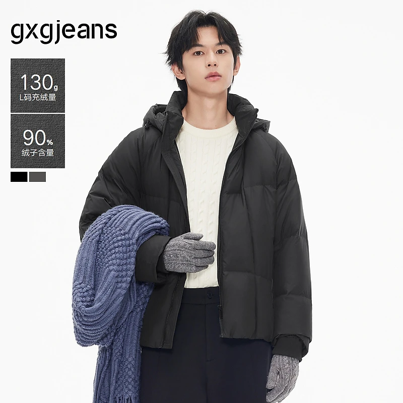 gxg.jeans不规则设计宽松面包服连帽25冬J25DY24015