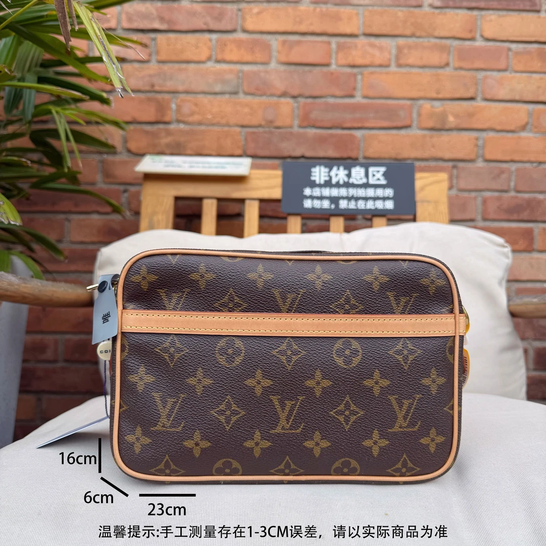 修复品LouisVuitton/路易威登 横版双层/单层相机包斜跨单肩包