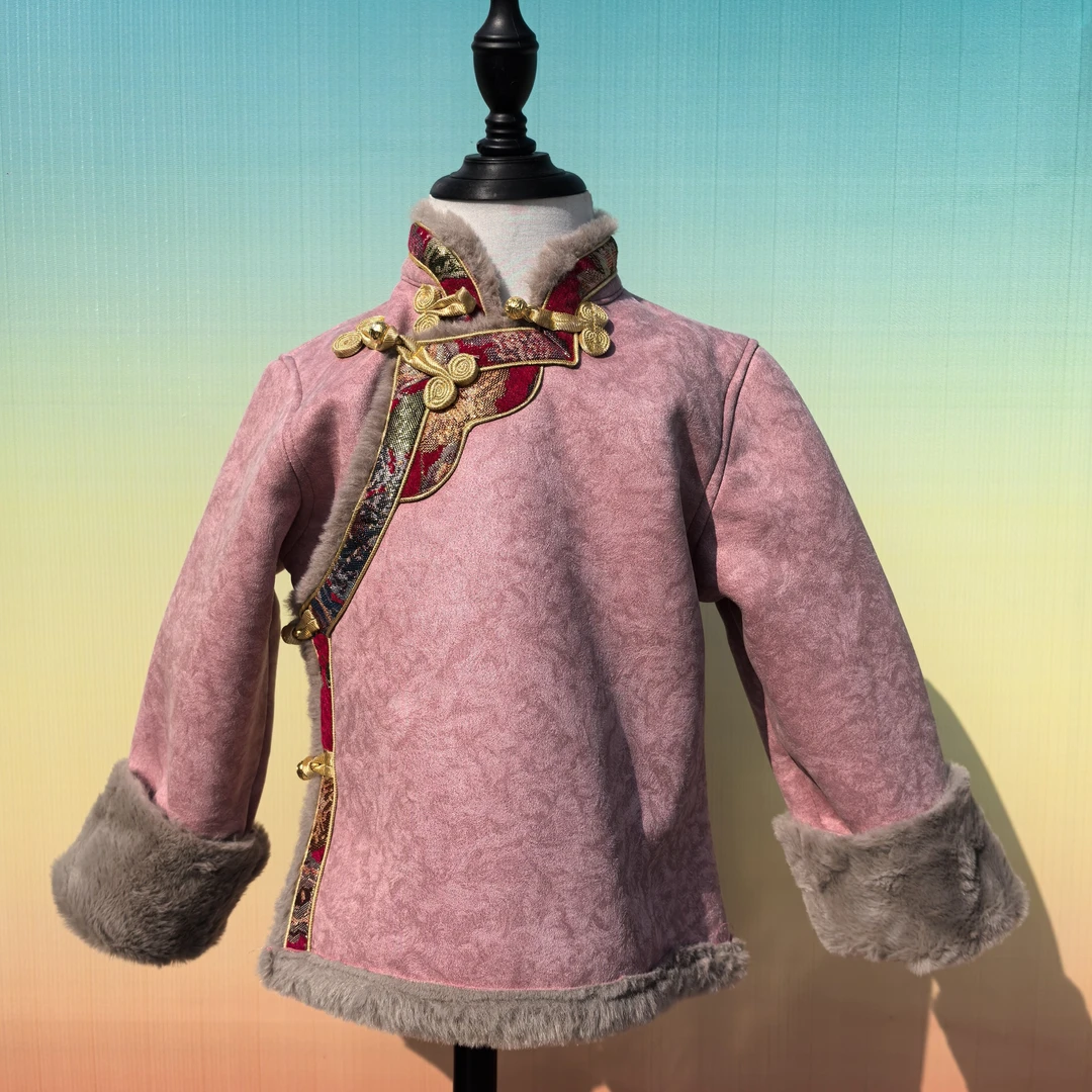 卡祝藏式 毛毛外套儿童 男女同款