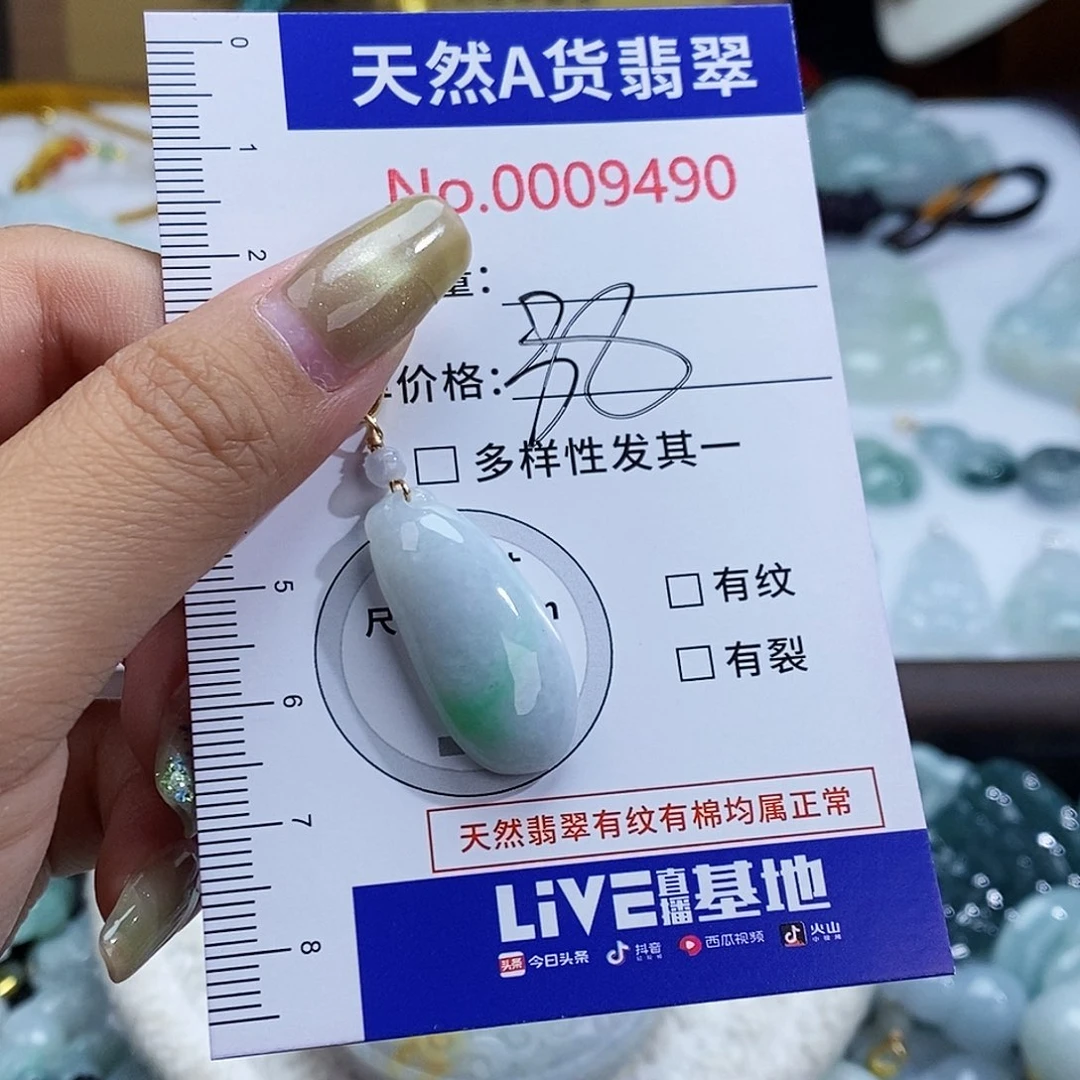 翡翠未镶嵌颈饰9490