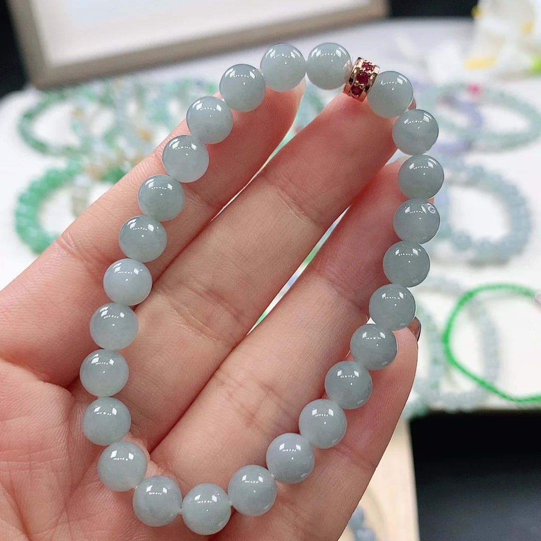 翡翠未镶嵌手链7mm