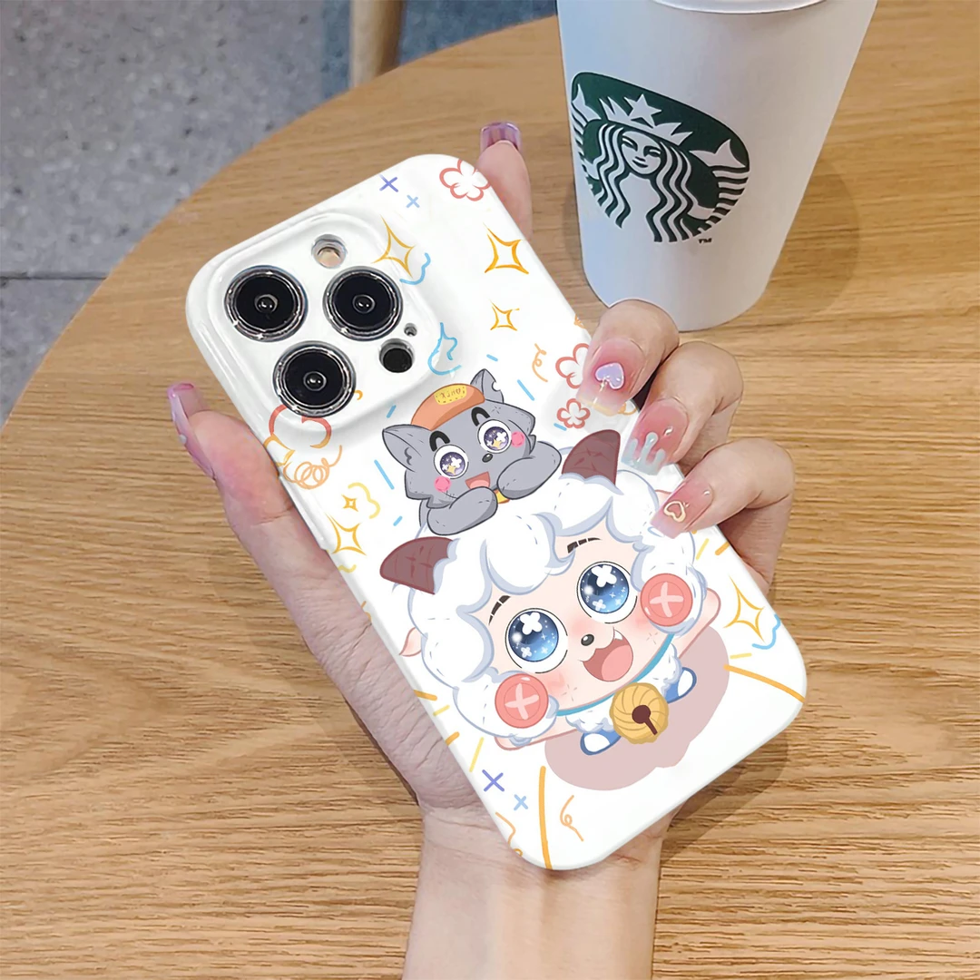 喜洋洋灰太狼适用苹果16promax华为小米vivo oppo荣耀手机壳