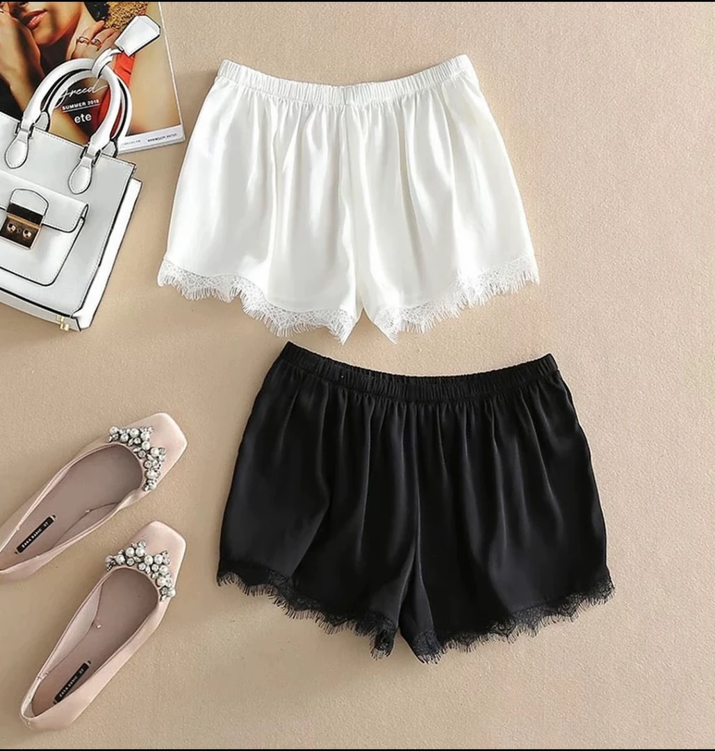 桑蚕丝夏季薄款蕾丝安全裤女宽松舒适可外穿防走光打底短裤