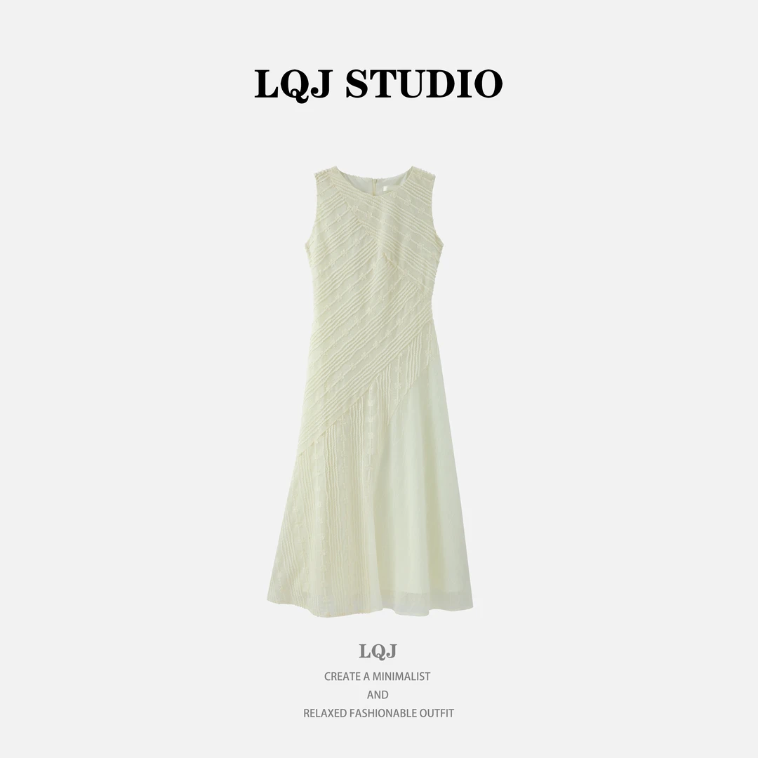 夏季韩版新款温柔简约收腰气质无袖连衣裙YA25217L010