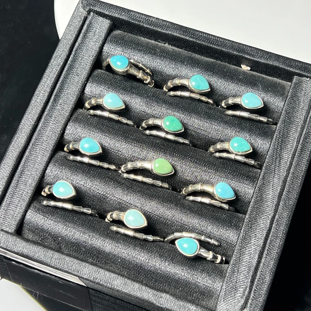 925银绿松石戒指（多样性发一件）LHJ004