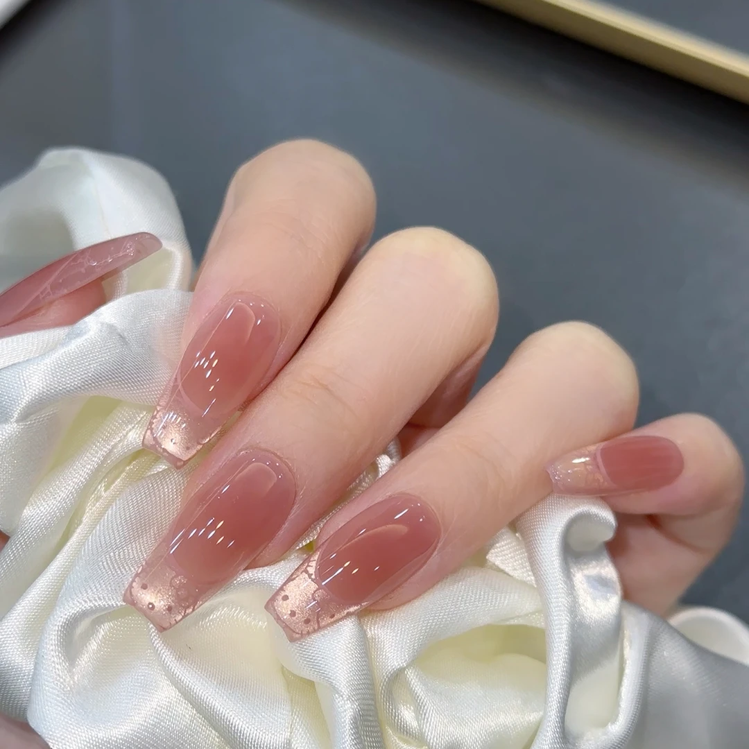 粉KT  纯手工定制穿戴甲美甲成品美甲贴片10片